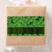 Groen shamrock-patroon etiket (Insitu)