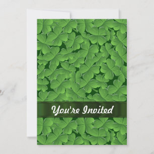 Groen shamrock-patroon kaart