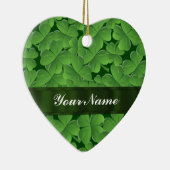 Groen shamrock patroon keramisch ornament (Rechts)