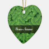 Groen shamrock patroon keramisch ornament (Links)