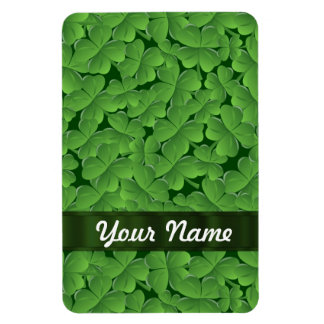Groen shamrock-patroon magneet