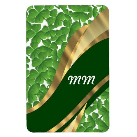 Groen shamrock-patroon magneet (Verticaal)