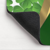 Groen shamrock-patroon muismat (Hoek)