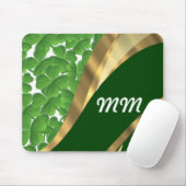 Groen shamrock-patroon muismat (Met muis)