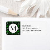 Groen Shamrock-patroon retouradreslabel Etiket (Insitu)