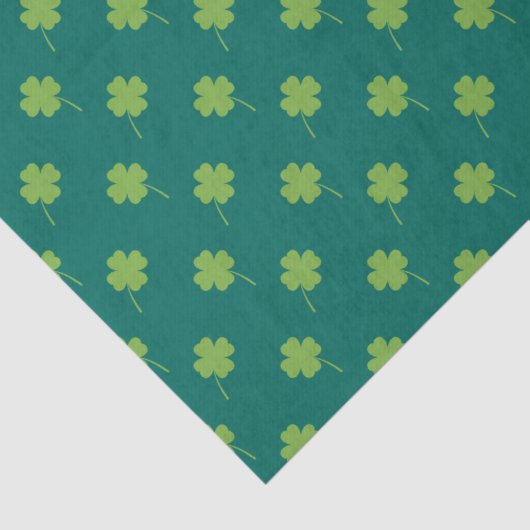 Groen shamrock-patroon tissuepapier (Detail)