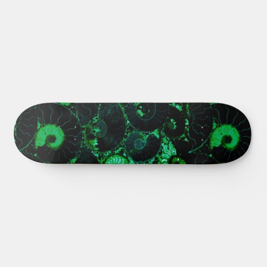 Groen shell-patroon Nautilus Persoonlijk Skateboard (Horizontaal)