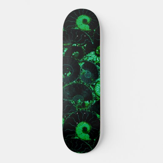 Groen shell-patroon Nautilus Persoonlijk Skateboard (Voorkant)