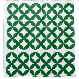 Groen Shippo patroon Douchegordijn