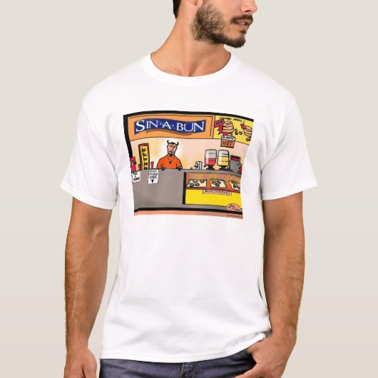 Groen Shirt "Sin-A-Bun" (Voorkant)