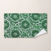 groen sierbloemmotief bad handdoek (Handdoek)