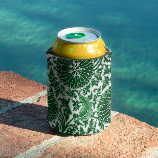  groen sierbloemmotief blikjeskoeler (Insitu Zwembad)