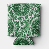  groen sierbloemmotief blikjeskoeler (Voorkant)