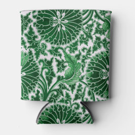 groen sierbloemmotief blikjeskoeler