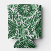  groen sierbloemmotief blikjeskoeler (Achterkant)