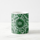  groen sierbloemmotief koffiemok (Center)