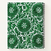  groen sierbloemmotief notitieboek (Achterkant)