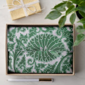  groen sierbloemmotief tissuepapier (Geschenk)