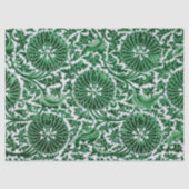  groen sierbloemmotief tissuepapier (Voorkant)
