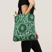 groen sierbloemmotief tote bag (Dichtbij)