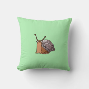 Groen Sierkussen met Kleine Slak 