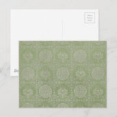 Groen sierpatroon briefkaart (Voorkant / Achterkant)