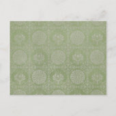 Groen sierpatroon briefkaart (Voorkant)