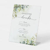 Groen Signature Drinken Sign Reclamebord Met Voetstuk (Voorkant)