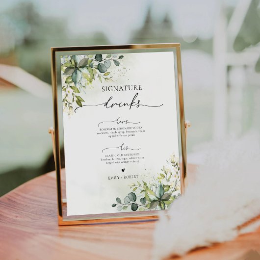 Groen Signature Drinken Sign Reclamebord Met Voetstuk