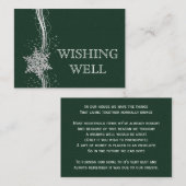 groen SilverSnowflakes Winter bruiloft wensend goe Informatiekaartje (Voorkant / Achterkant)