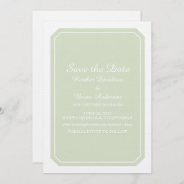 Groen Simply Elegant Save the Date Uitnodiging