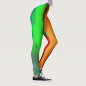 Groen Sinaasappel Abstracte Leggings (Rechts)