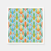 Groen Sinaasappel & Blauw Zomer Surfplanken Servet (Voorkant)