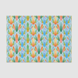 Groen Sinaasappel & Blauw Zomer Surfplanken Tissuepapier