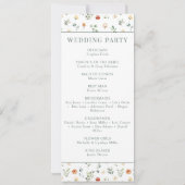 Groen sinaasappel bloemenrustieke trouwprogrammaka (Achterkant)