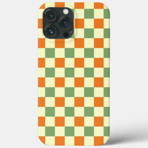 Groen Sinaasappel Bruin Geruit Gingham Patroon Case-Mate iPhone Case