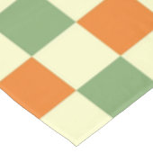 Groen Sinaasappel Bruin Geruit Gingham Patroon Tafelkleed (Gekanteld)