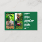 Groen Sinaasappel Gazon & Landscaping Service Lawn Visitekaartje (Achterkant)