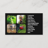 Groen Sinaasappel Gazon & Landscaping Service Lawn Visitekaartje (Achterkant)