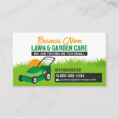 Groen & Sinaasappel Gazon & Tuinverzorging Mower M Visitekaartje (Voorkant)