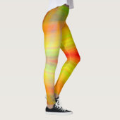 Groen sinaasappel geel rood licht banden abstract  leggings (Rechts)