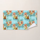 GROEN SINAASAPPEL GEEL TROPISCHE HIBISCUSBLOEMEN BAD HANDDOEK (Handdoek)