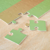 Groen Sinaasappel gestreept patroon Legpuzzel (Zijkant)