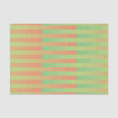 Groen Sinaasappel gestreept patroon Tissuepapier (Voorkant)