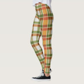 Groen Sinaasappel Gingham Leggings (Links)