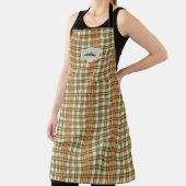 Groen Sinaasappel Gingham Schort (Insitu)