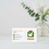 Groen Sinaasappel Huis Schoonmaak Kantoor School S Visitekaartje (Staand voorkant)