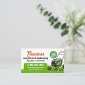 Groen Sinaasappel Landscaping Maaien Gazon Tuinier Visitekaartje (Staand voorkant)