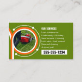 Groen Sinaasappel Landscaping Maaien Grasonderhoud Visitekaartje (Achterkant)