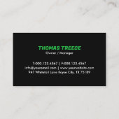 Groen Sinaasappel Modern Lawn Care Landscaping Ser Visitekaartje (Achterkant)